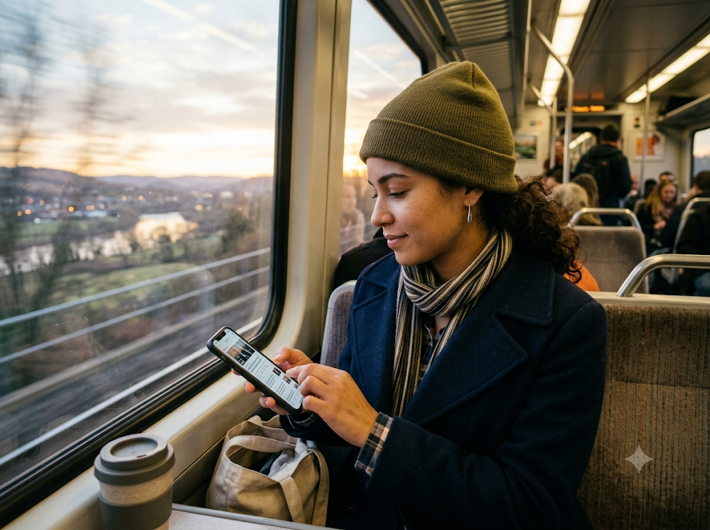 Warum immer mehr Pendler ihre Nachrichten morgens auf dem Handy lesen